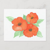 Orange Poppies Postkarte (Vorderseite)