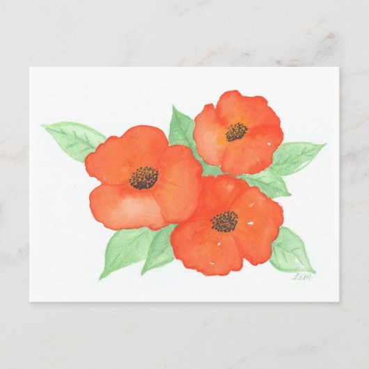 Orange Poppies Postkarte (Vorderseite)