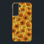 Orange Poppies Samsung Galaxy Hülle<br><div class="desc">Mohnfarben,  handbemalt in Fotoshop,  nahtlos.</div>