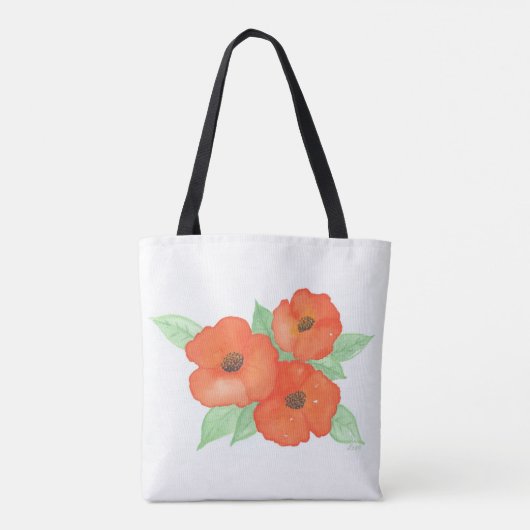 Orange Poppies Tasche (Rückseite)