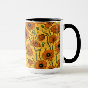 Orange Poppies Tasse