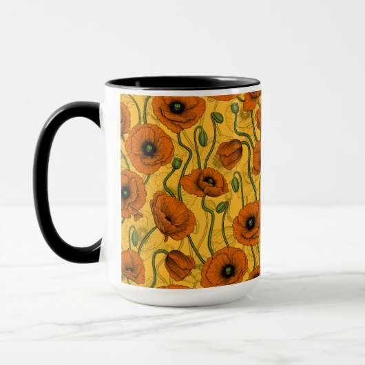 Orange Poppies Tasse (Links)