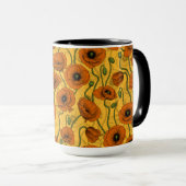 Orange Poppies Tasse (VorderseiteRechts)