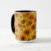 Orange Poppies Tasse (Vorderseite Links)