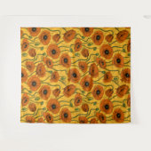 Orange Poppies Wandteppich (Vorderseite (Horizontal))