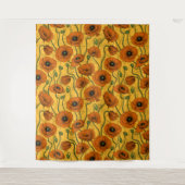 Orange Poppies Wandteppich (Vorderseite)