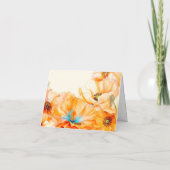 Orange Poppy Bloom Brautparty vielen Dank Karte (Rückseite)