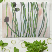 Orange Poppy Blume Aquarellmalerei Handtuch (Gefaltet)