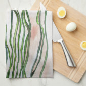 Orange Poppy Blume Aquarellmalerei Handtuch (Viertel Falte)