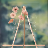 Orange Poppy Blume botanische Hochzeit Begrüßungsz Acrylschild (Neutral)