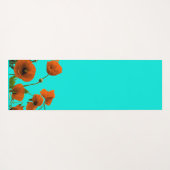 Orange Poppy Blume Floral Monogram Initial Gift Yogamatte (Rückseite (Horizontal))