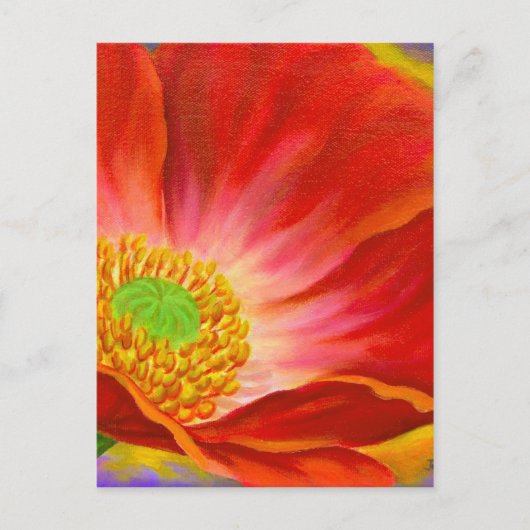 Orange Poppy Blume Malerei - Multi Postkarte (Vorderseite)