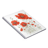 Orange Poppy Blume Notizblock (Rechte Seite)