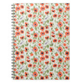 Orange Poppy Blume Notizblock (Vorderseite)