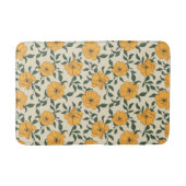 Orange Poppy Blume Pattern Badematte (Vorderseite)