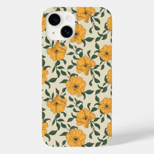 Orange Poppy Blume Pattern Case-Mate iPhone 14 Hülle