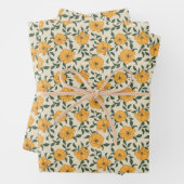 Orange Poppy Blume Pattern Geschenkpapier Set (Beispiel)
