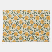 Orange Poppy Blume Pattern Geschirrtuch (Horizontal)