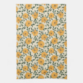 Orange Poppy Blume Pattern Geschirrtuch (Vertikal)