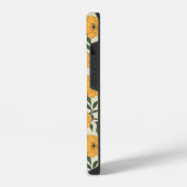 Orange Poppy Blume Pattern iPhone Hülle (Linke Seite)