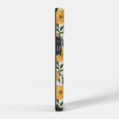 Orange Poppy Blume Pattern iPhone Hülle (Rechte Seite)
