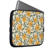 Orange Poppy Blume Pattern Laptopschutzhülle (Vorne Rechts)