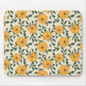 Orange Poppy Blume Pattern Mousepad (Vorne)