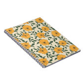 Orange Poppy Blume Pattern Notizblock (Rechte Seite)