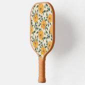 Orange Poppy Blume Pattern Pickleball Schläger (Links)