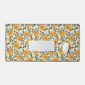Orange Poppy Blume Pattern Schreibtischunterlage (Tastatur & Maus)