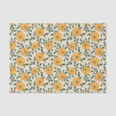 Orange Poppy Blume Pattern Seidenpapier (Vorderseite)