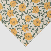 Orange Poppy Blume Pattern Seidenpapier (Ausschnitt)