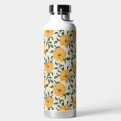 Orange Poppy Blume Pattern Trinkflasche (links)