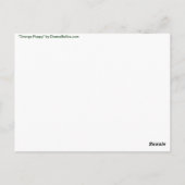 Orange Poppy Blume Postkarten (Rückseite)