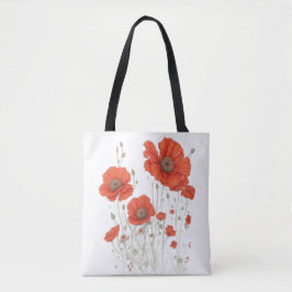 Orange Poppy Blume Tasche