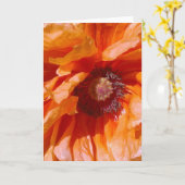 Orange Poppy Card Karte (Gelbe Blume)