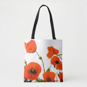 Orange Poppy Floral Wasserfarbe Hochzeiten Geschen Tasche