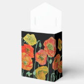 Orange Poppy Floral Wedding Cake Favor Box Geschenkschachtel (Geöffnet)