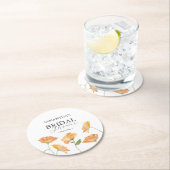 Orange Poppy Flower Drink Coasters Runder Pappuntersetzer (Vor Ort)