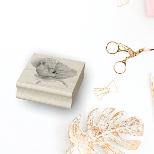 Orange Poppy Gummistempel