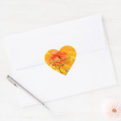 Orange Poppy Heart Stickers (Umschlag)