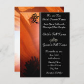 Orange Poppy Hochzeitseinladungen und Favoriten Einladungspostkarte (Vorne/Hinten)