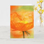Orange Poppy Karte (Gelbe Blume)