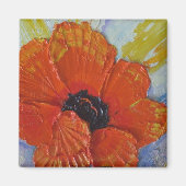 Orange Poppy Magnet (Vorne)