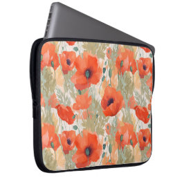 Orange Poppy Meadow Laptopschutzhülle