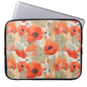 Orange Poppy Meadow Laptopschutzhülle (Vorderseite)