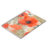 Orange Poppy Meadow Notizblock (Linke Seite)