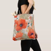 Orange Poppy Meadow Tasche (Von Nahem)