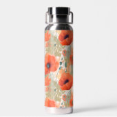 Orange Poppy Meadow Trinkflasche (Rückseite)