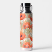 Orange Poppy Meadow Trinkflasche (Vorne)